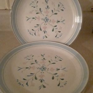 4 Piece Floral Dinner Plates plus 4 free cup sauce